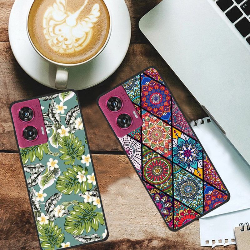 Etui Motorola Edge 50 Fusion Blomster Beskyttelse Deksel