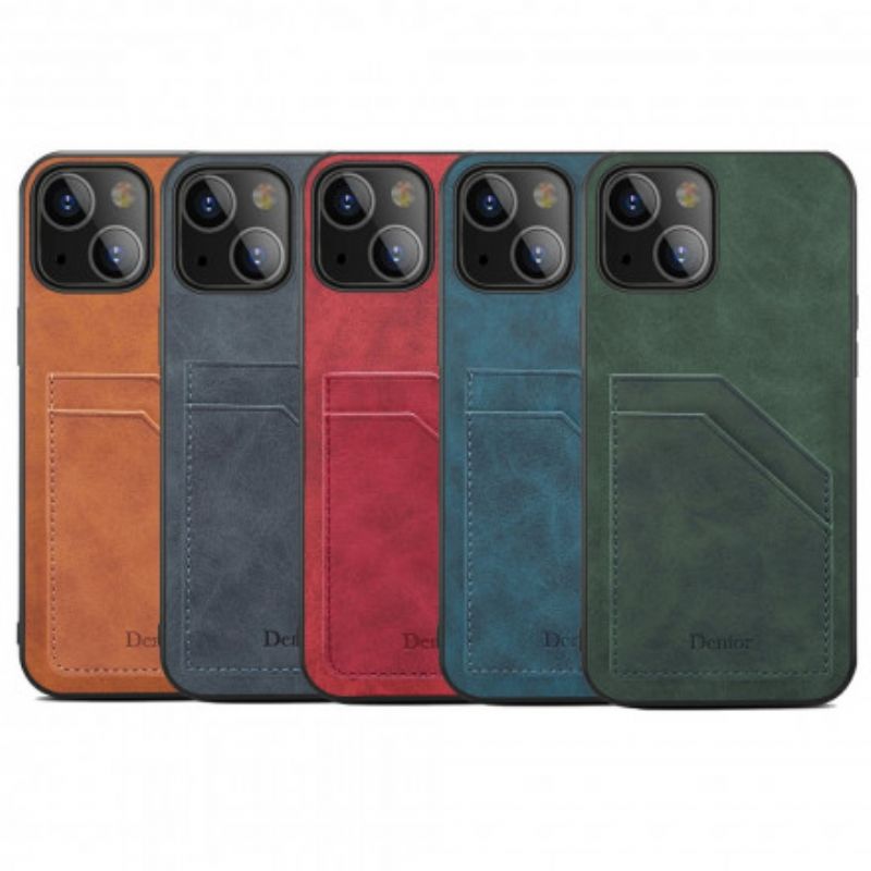 Deksel iPhone 13 Denior Double Slot Card Holder Beskyttelse Deksel