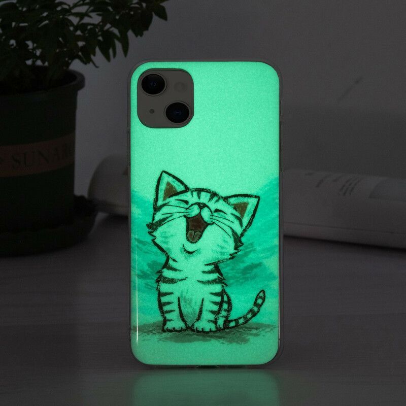 Deksel iPhone 13 Fluorescerende Kat Beskyttelse Deksel