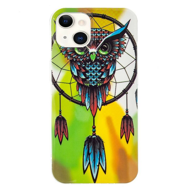 Deksel iPhone 13 Fluorescerende Owl Dream Catcher Beskyttelse Deksel