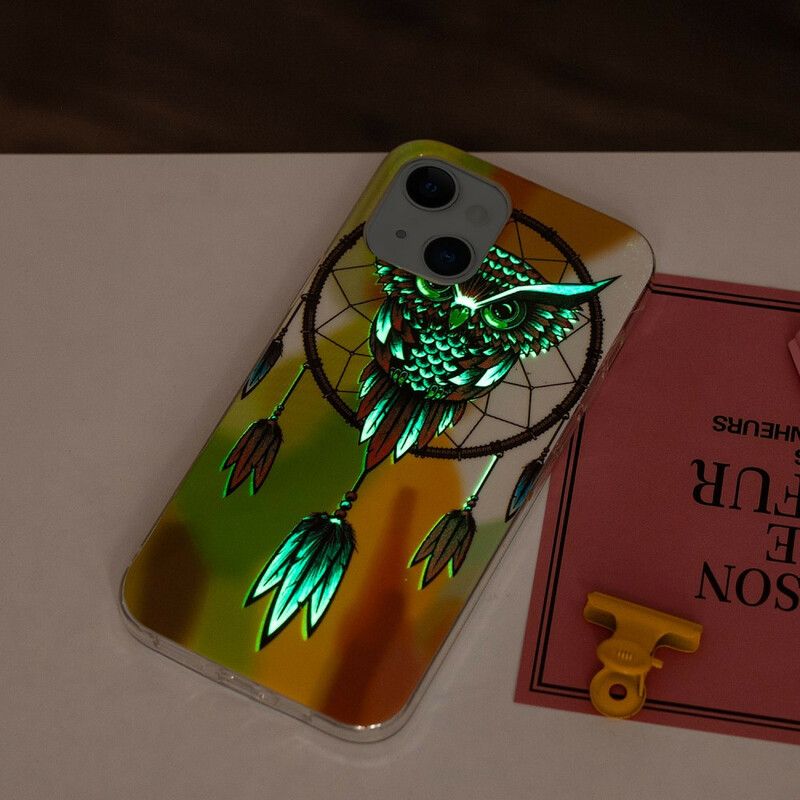 Deksel iPhone 13 Fluorescerende Owl Dream Catcher Beskyttelse Deksel