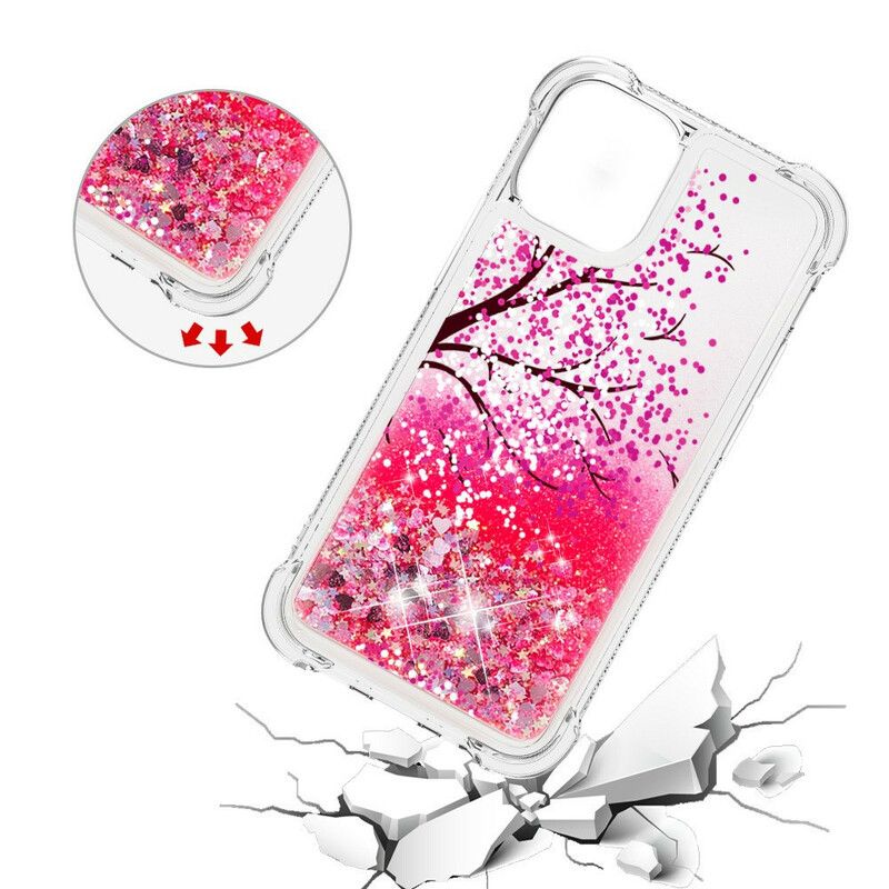 Deksel iPhone 13 Glitter Tree