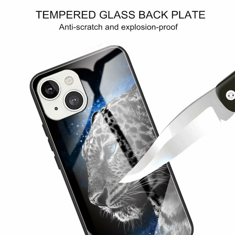 Deksel iPhone 13 Herdet Glass Feline Face