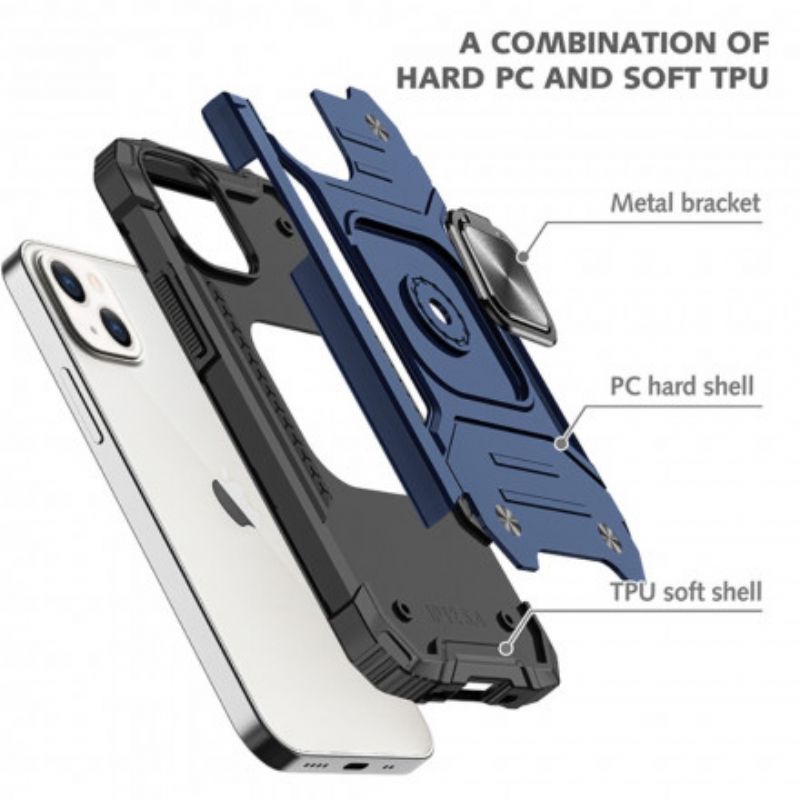 Deksel iPhone 13 Mobildeksel Style Armor Ring-stativ