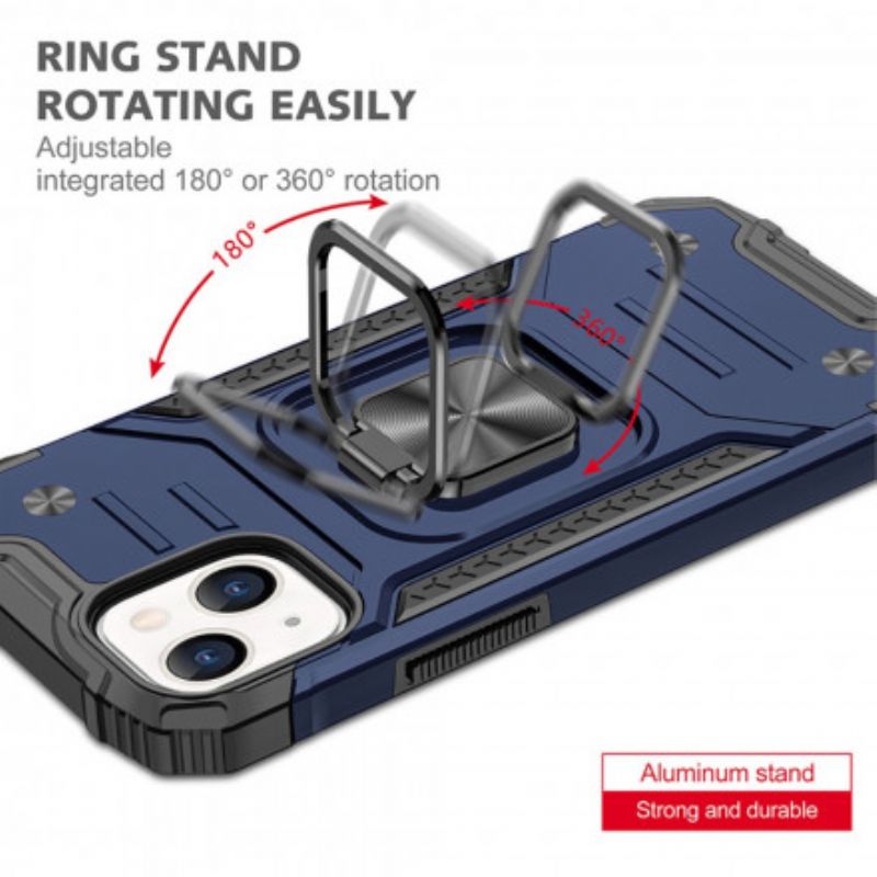 Deksel iPhone 13 Mobildeksel Style Armor Ring-stativ