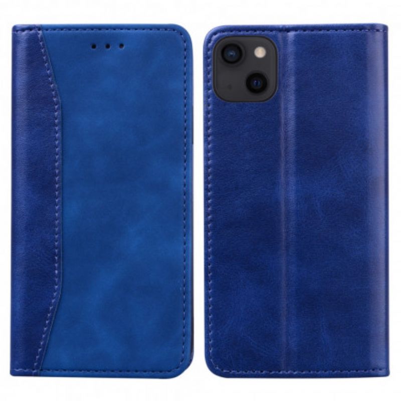 Folio Deksel iPhone 13 Bicolor Business Leather Effect