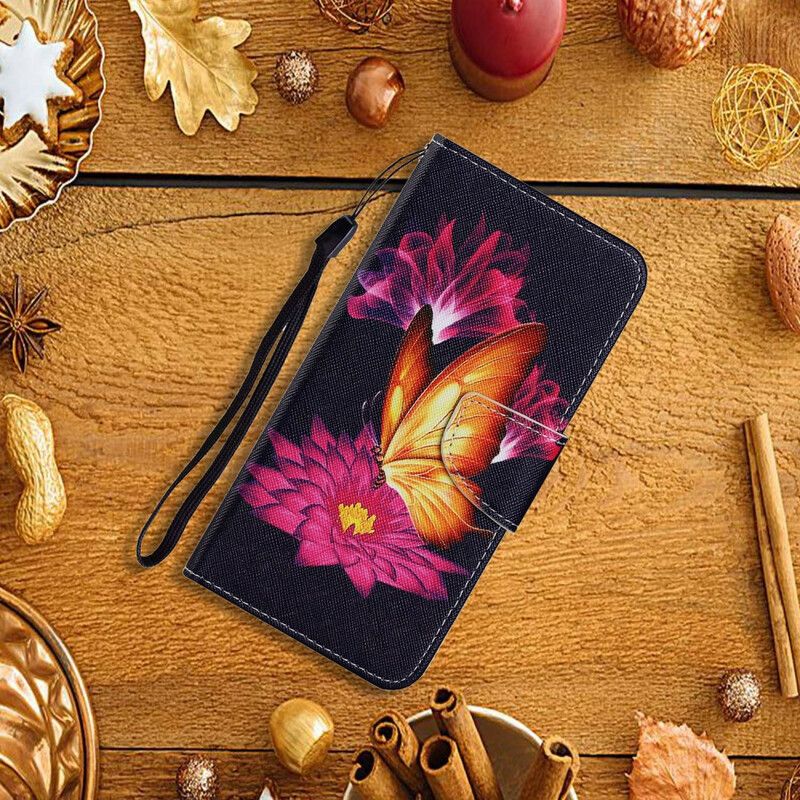 Folio Deksel iPhone 13 Butterfly And Lotus