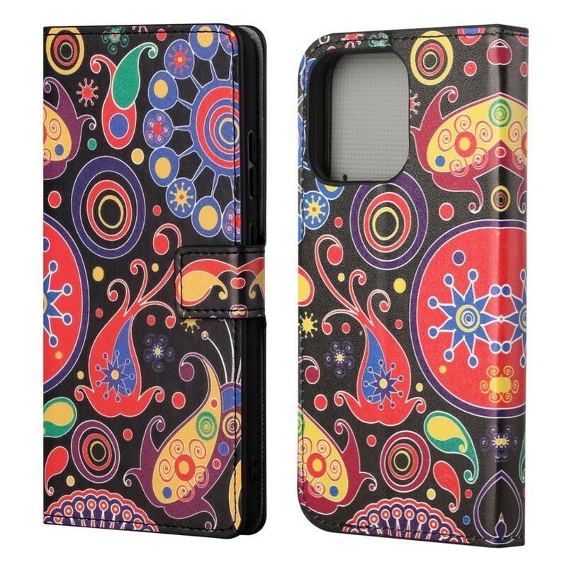 Folio Deksel iPhone 13 Design Galaxy Beskyttelse Deksel