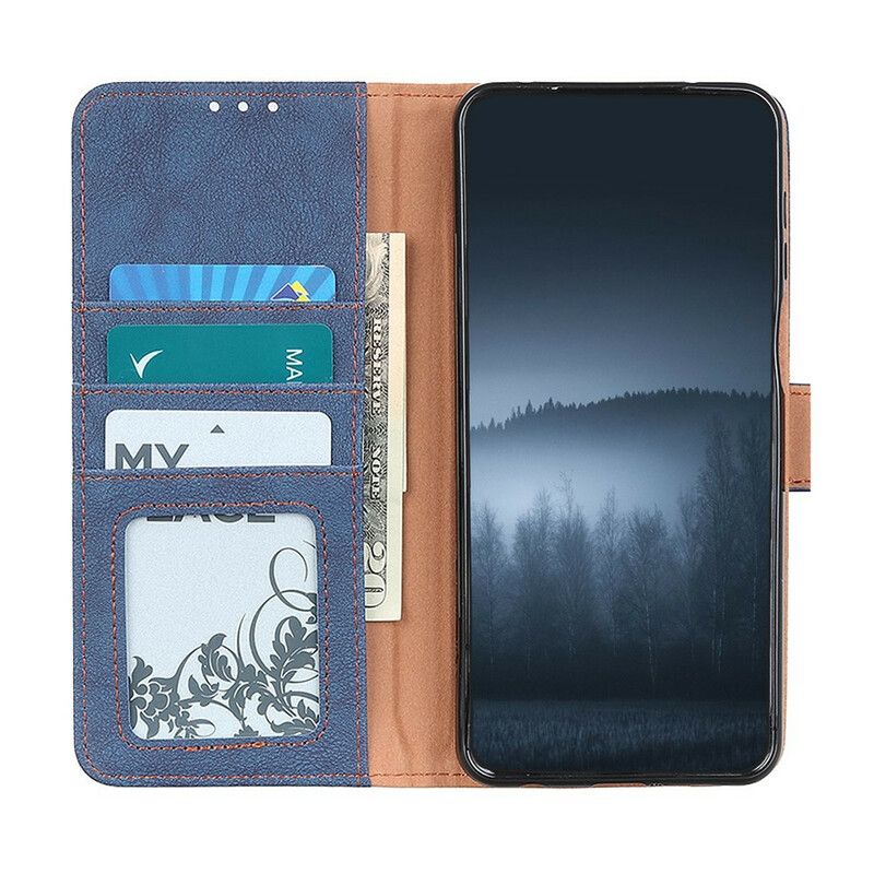 Folio Deksel iPhone 13 Faux Leather Split Retro Khazneh