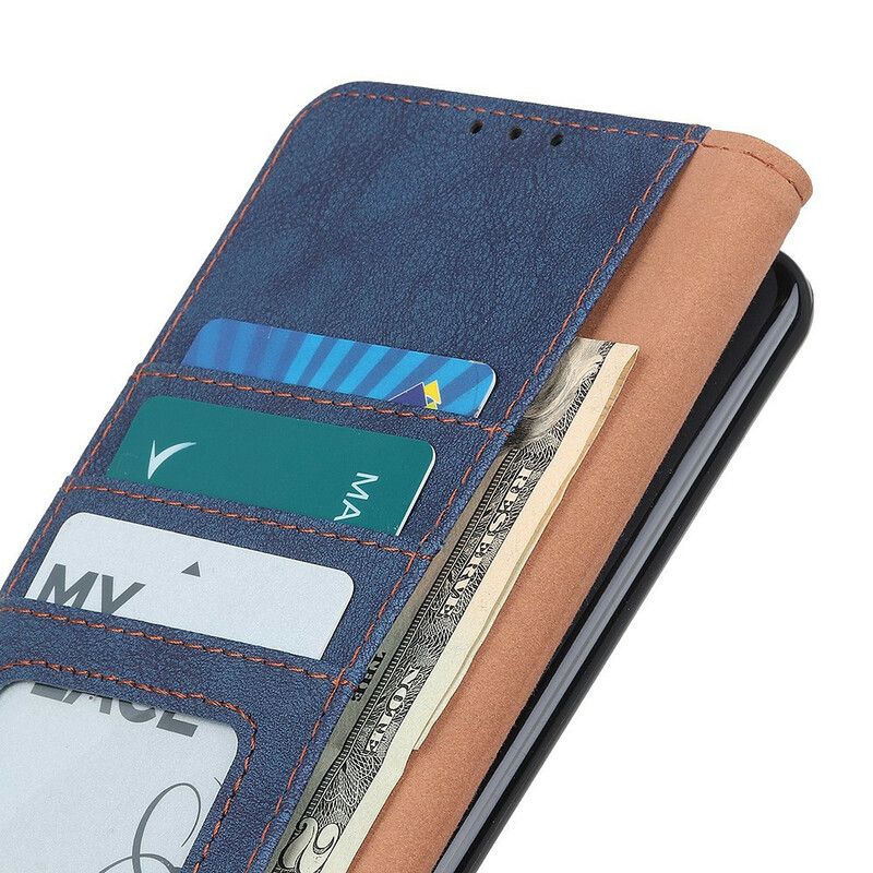 Folio Deksel iPhone 13 Faux Leather Split Retro Khazneh