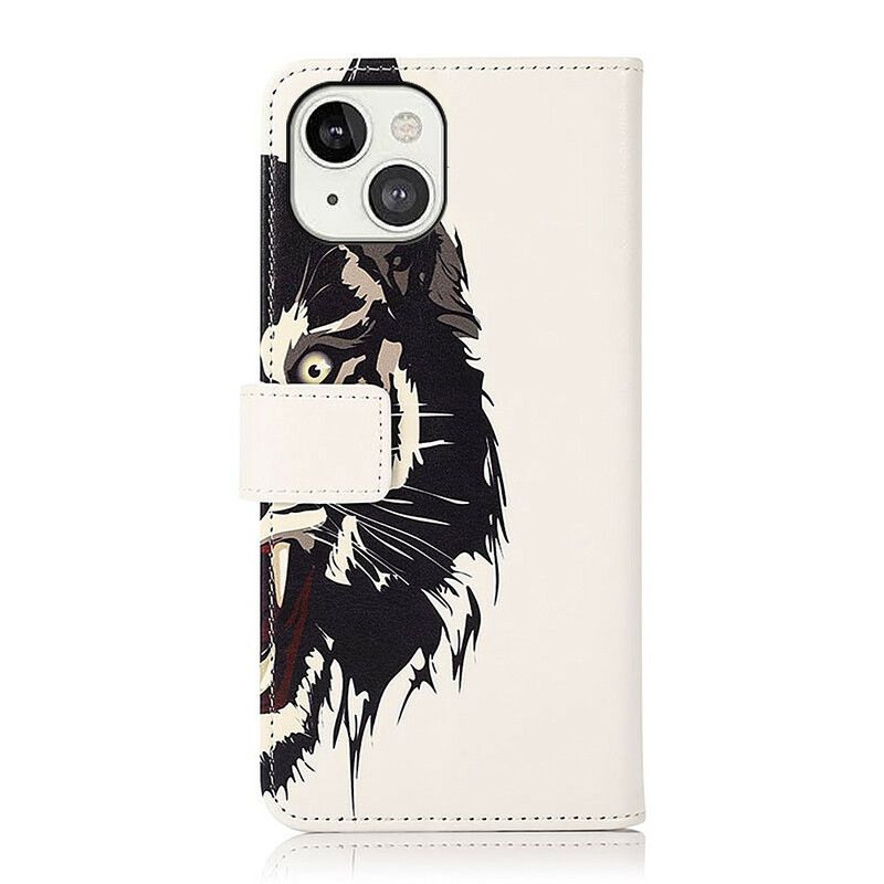 Folio Deksel iPhone 13 Fierce Tiger Beskyttelse Deksel