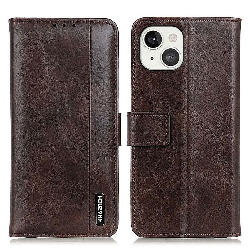 Folio Deksel iPhone 13 Khazneh Elegance Leather Style