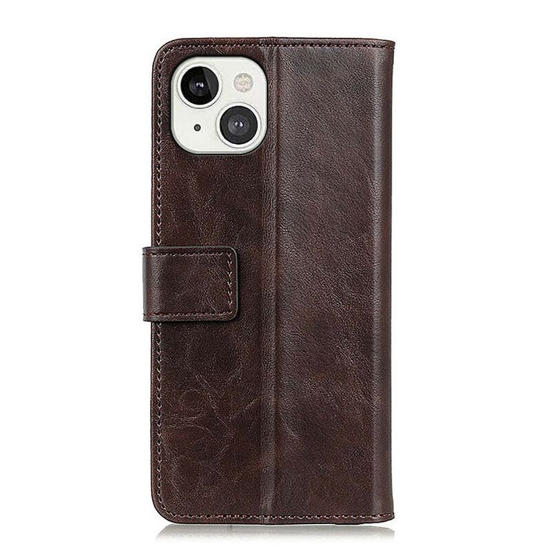 Folio Deksel iPhone 13 Khazneh Elegance Leather Style