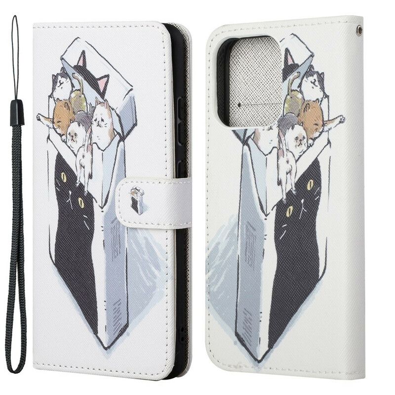 Folio Deksel iPhone 13 Levering Thong Cats Beskyttelse Deksel