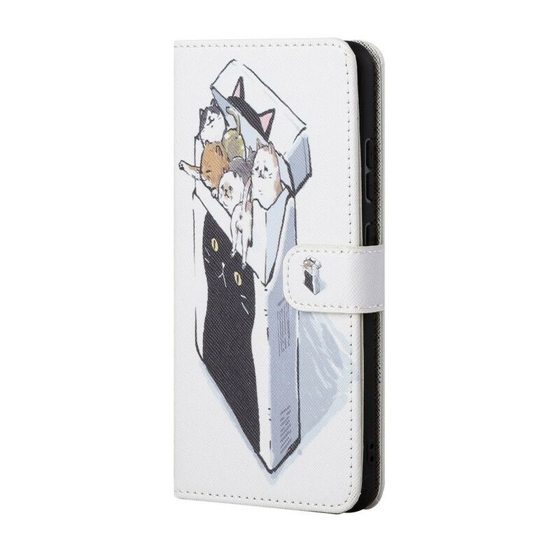 Folio Deksel iPhone 13 Levering Thong Cats Beskyttelse Deksel