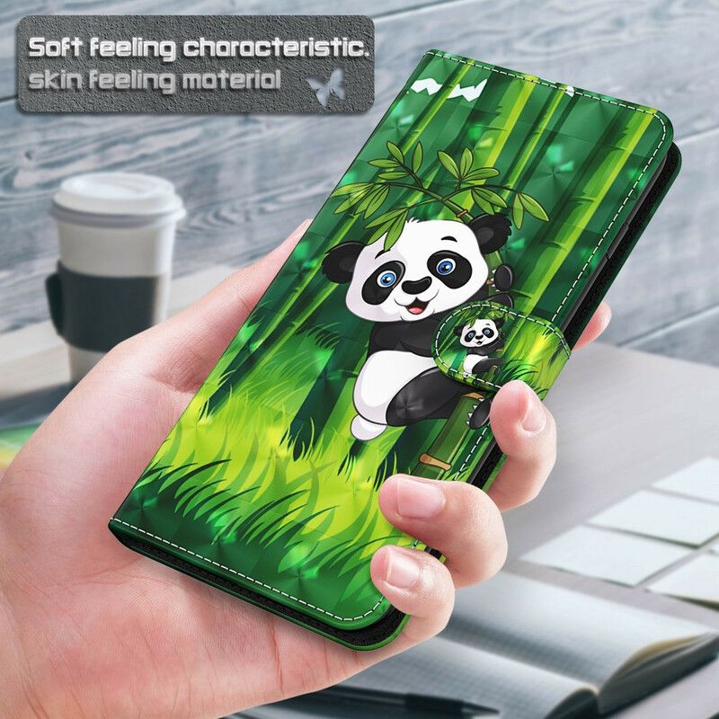 Folio Deksel iPhone 13 Panda Og Bambus