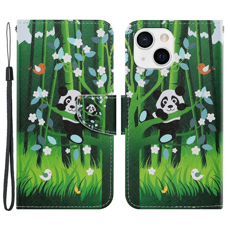 Folio Deksel iPhone 13 Panda Walk