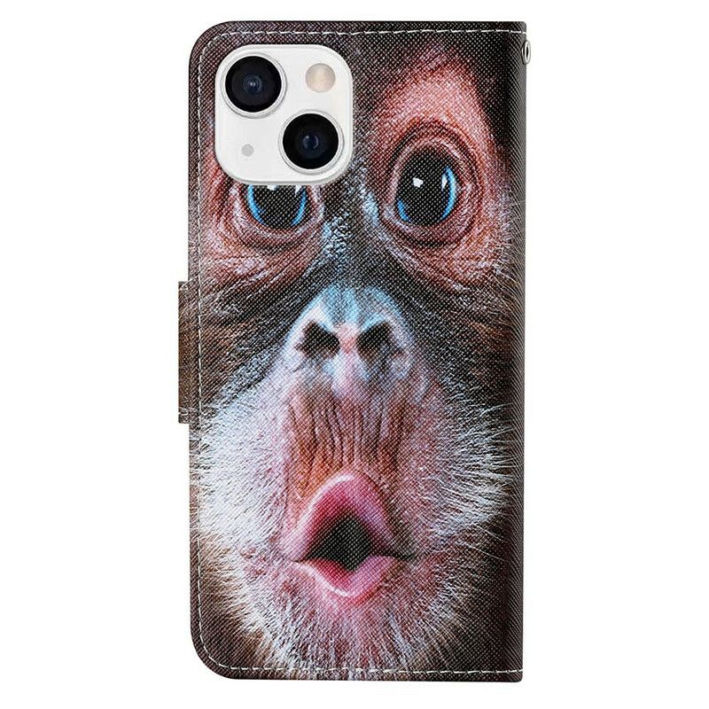 Folio Deksel iPhone 13 Thong Monkey