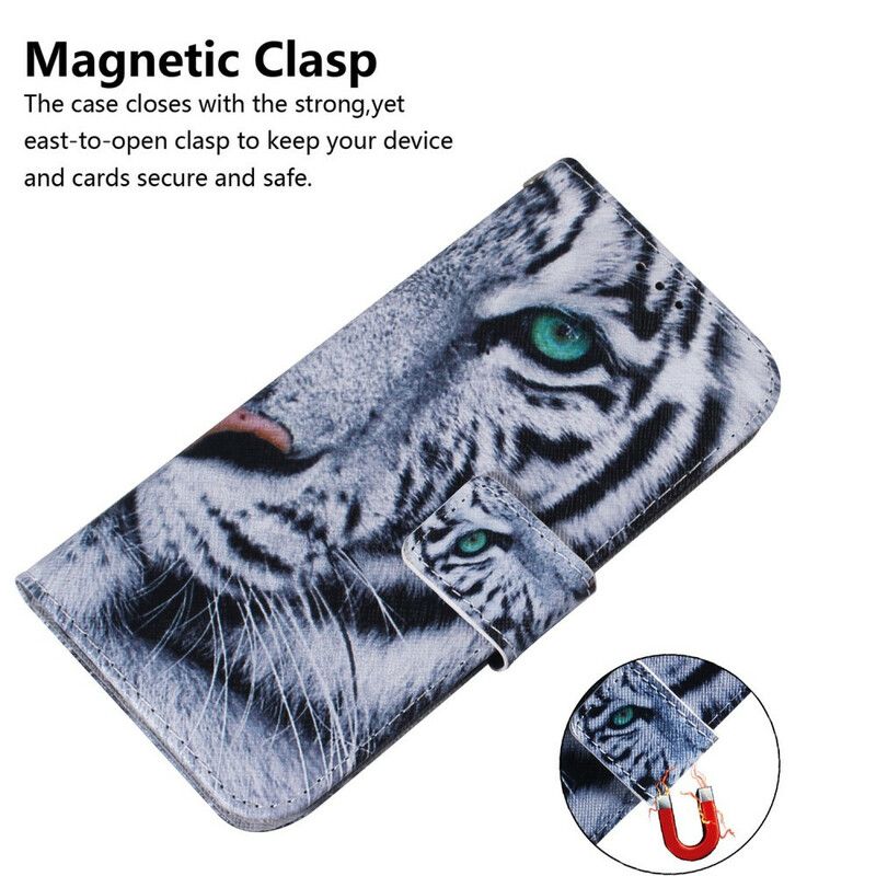 Folio Deksel iPhone 13 Tiger Face