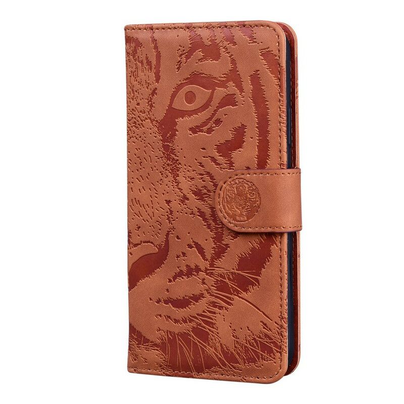 Folio Deksel iPhone 13 Tiger Face Print