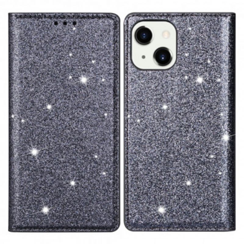 Folio Deksel Til iPhone 13 Glitter Style