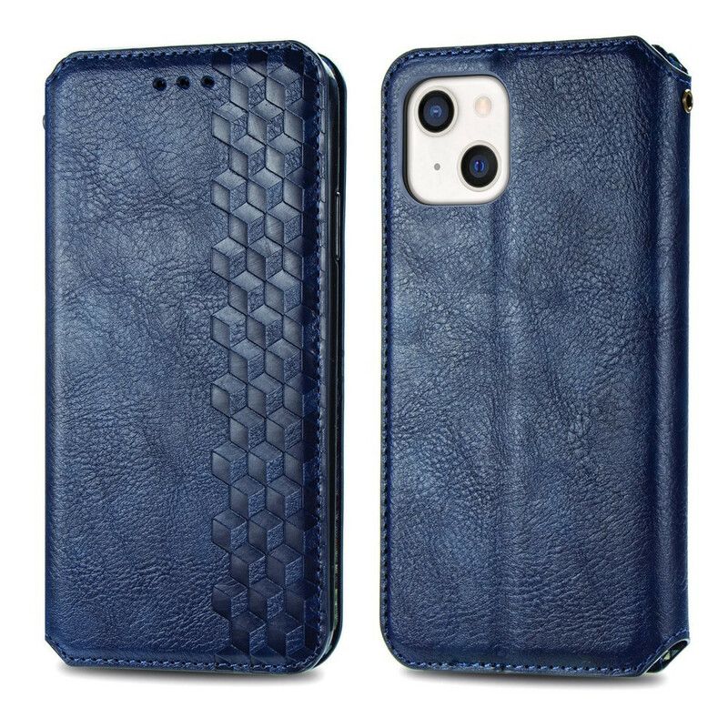 Folio Deksel Til iPhone 13 Leather Effect Diamond Texture