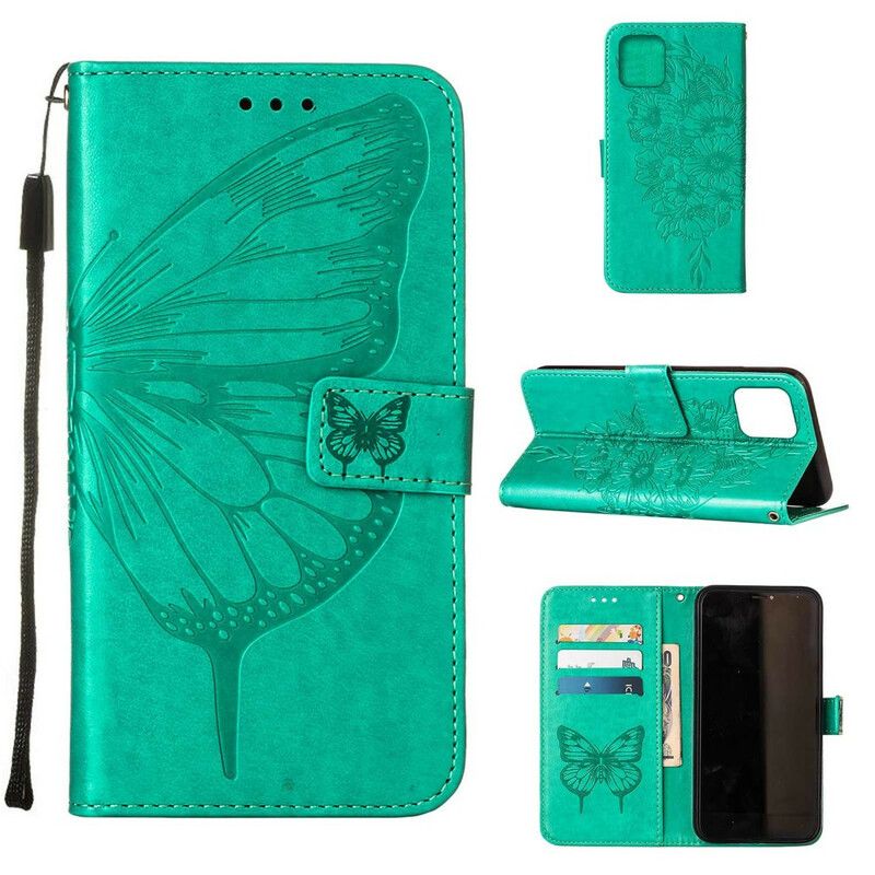 Lærdeksel Folio Deksel iPhone 13 Butterfly Design