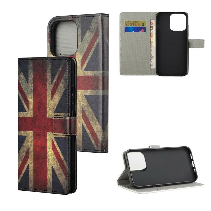 Lærdeksel Folio Deksel iPhone 13 England Flagg