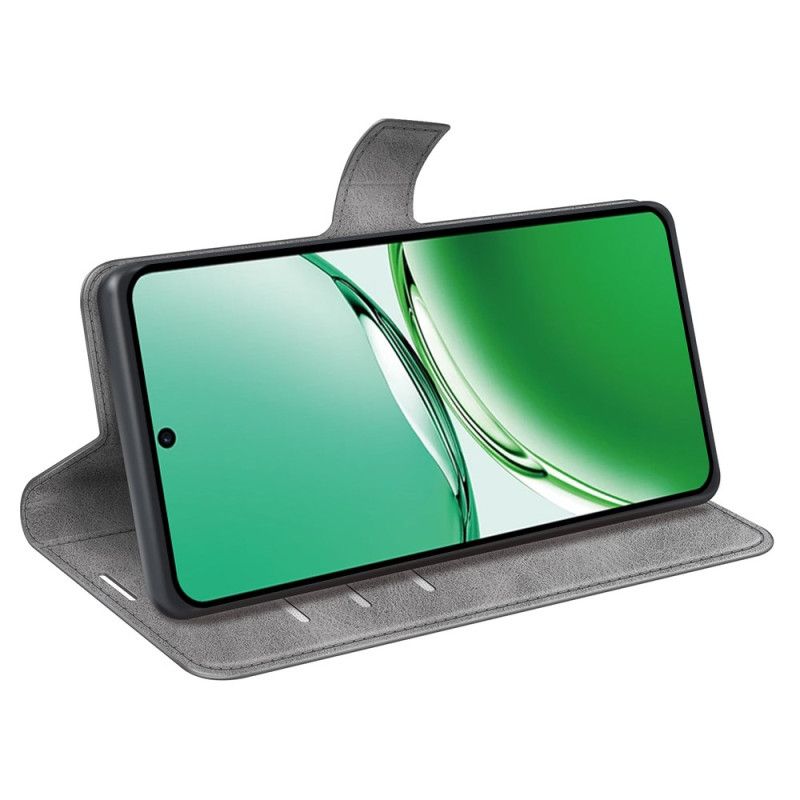 Lærdeksel Folio Deksel Oppo Reno 12f 5g Skinnstil