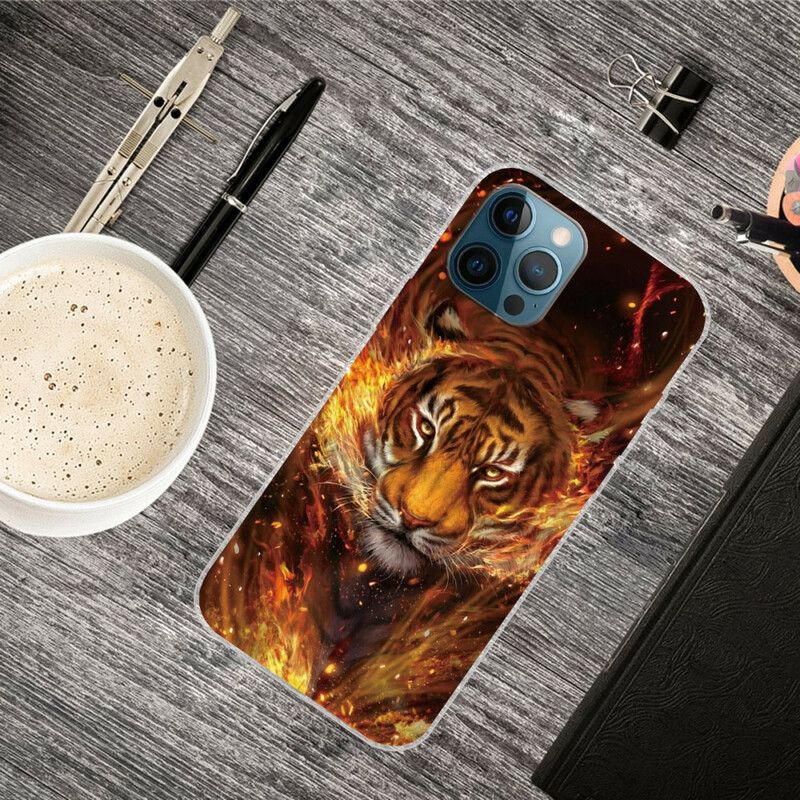 Deksel iPhone 13 Pro Max Fleksibel Tiger