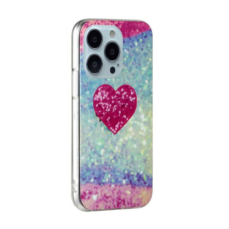 Deksel iPhone 13 Pro Max Glitter Marble Beskyttelse Deksel