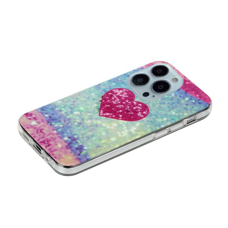 Deksel iPhone 13 Pro Max Glitter Marble Beskyttelse Deksel