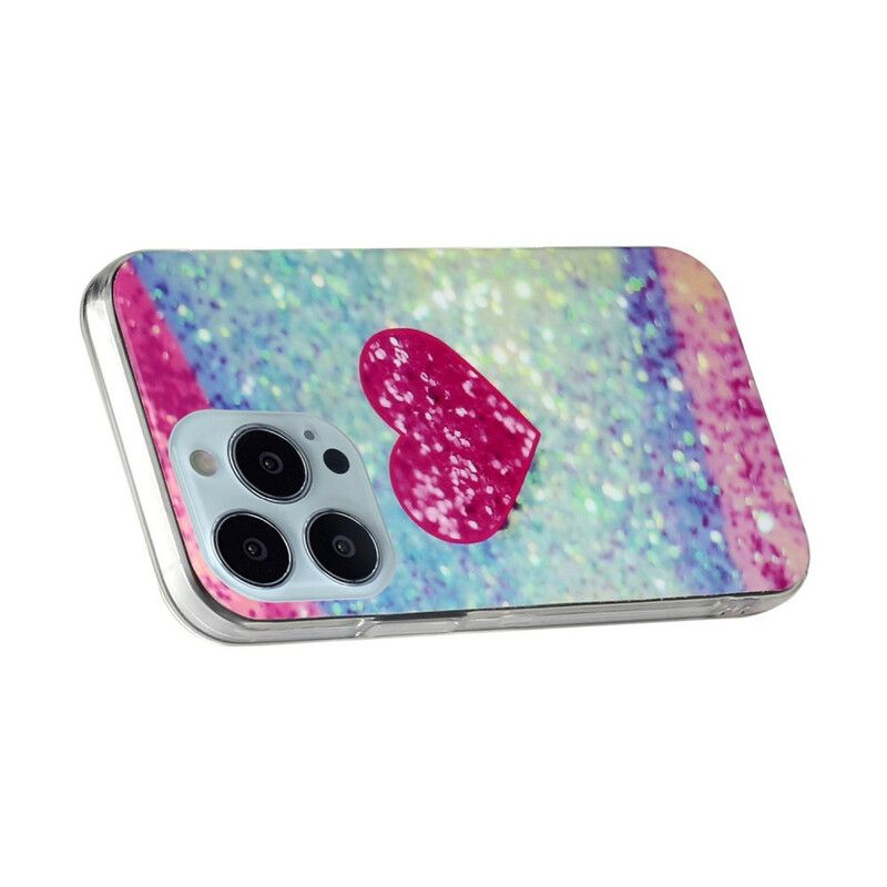 Deksel iPhone 13 Pro Max Glitter Marble Beskyttelse Deksel