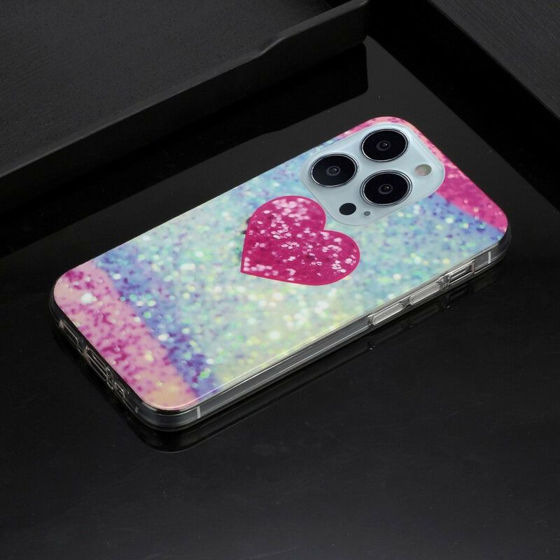 Deksel iPhone 13 Pro Max Glitter Marble Beskyttelse Deksel