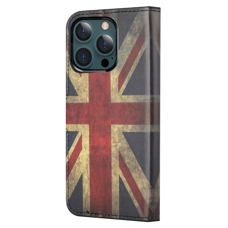 Folio Deksel iPhone 13 Pro Max England Flagg Beskyttelse Deksel