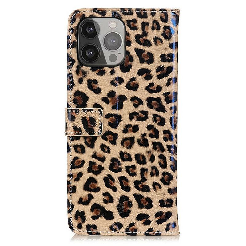 Folio Deksel iPhone 13 Pro Max Enkel Leopard