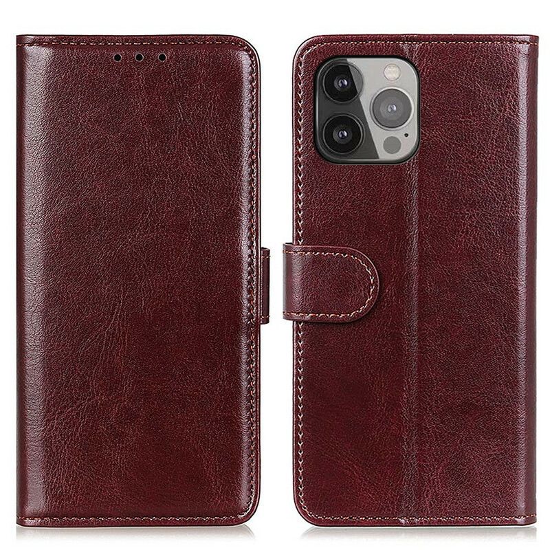 Folio Deksel iPhone 13 Pro Max Faux Leather Finesse Beskyttelse Deksel