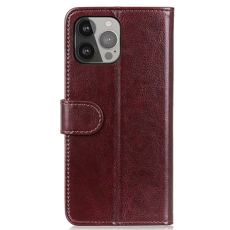 Folio Deksel iPhone 13 Pro Max Faux Leather Finesse Beskyttelse Deksel