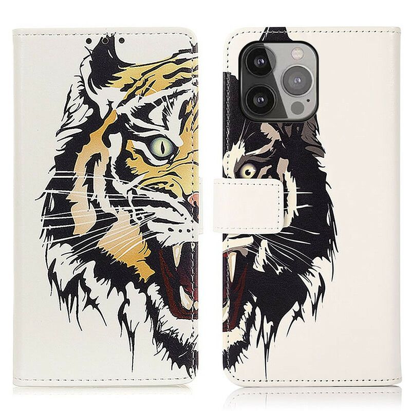 Folio Deksel iPhone 13 Pro Max Fierce Tiger