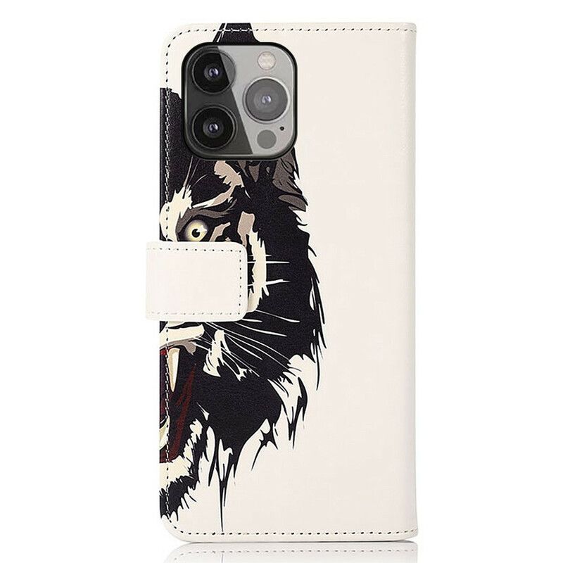 Folio Deksel iPhone 13 Pro Max Fierce Tiger