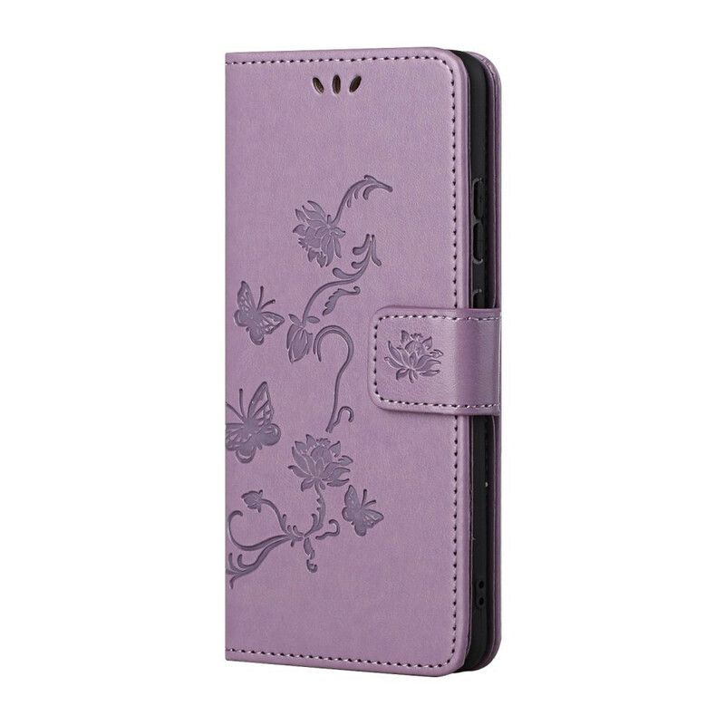 Folio Deksel iPhone 13 Pro Max Floral Strappy