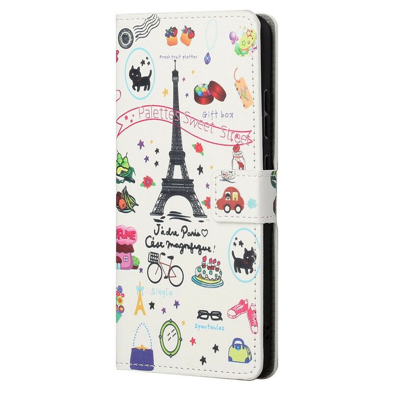 Folio Deksel iPhone 13 Pro Max Jeg Elsker Paris