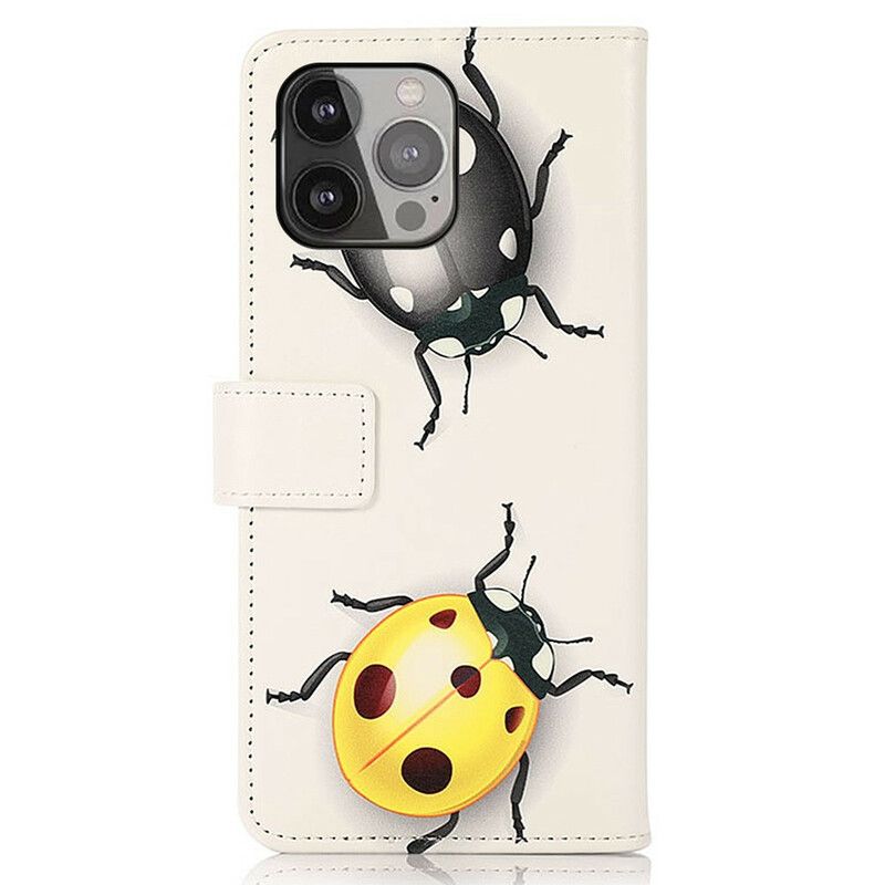 Folio Deksel iPhone 13 Pro Max Ladybugs