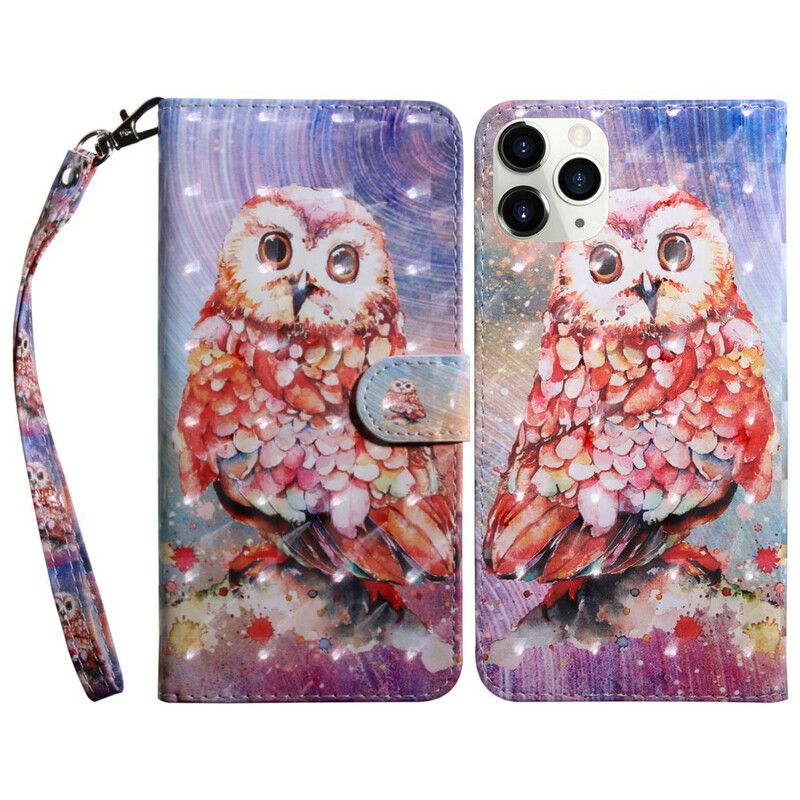 Folio Deksel iPhone 13 Pro Max Light Spot Germain The Owl