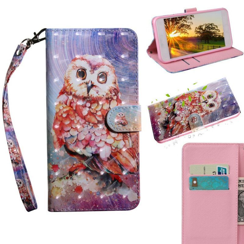 Folio Deksel iPhone 13 Pro Max Light Spot Germain The Owl