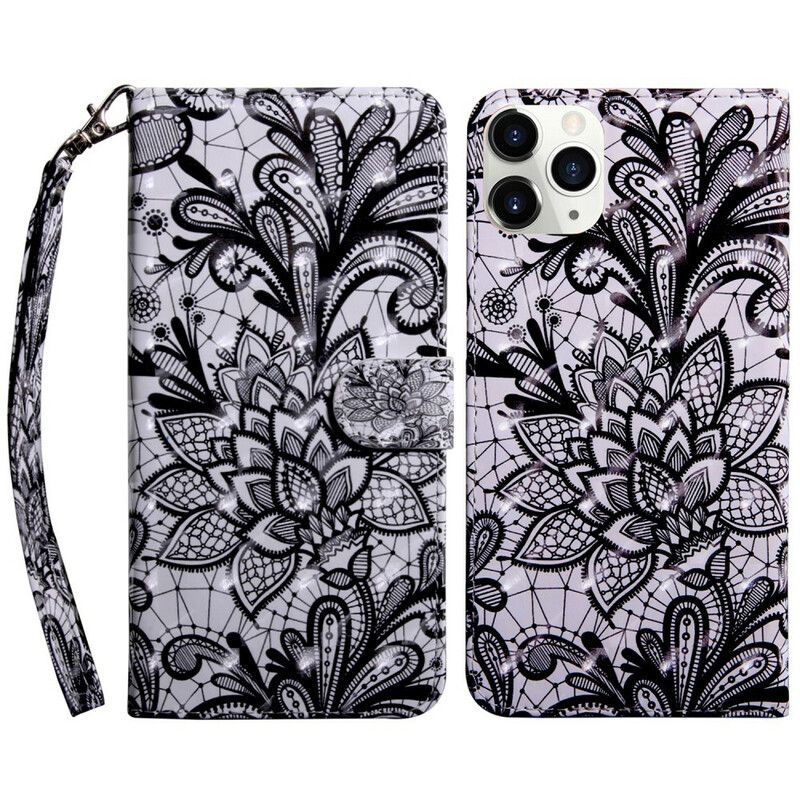 Folio Deksel iPhone 13 Pro Max Light Spot Lace