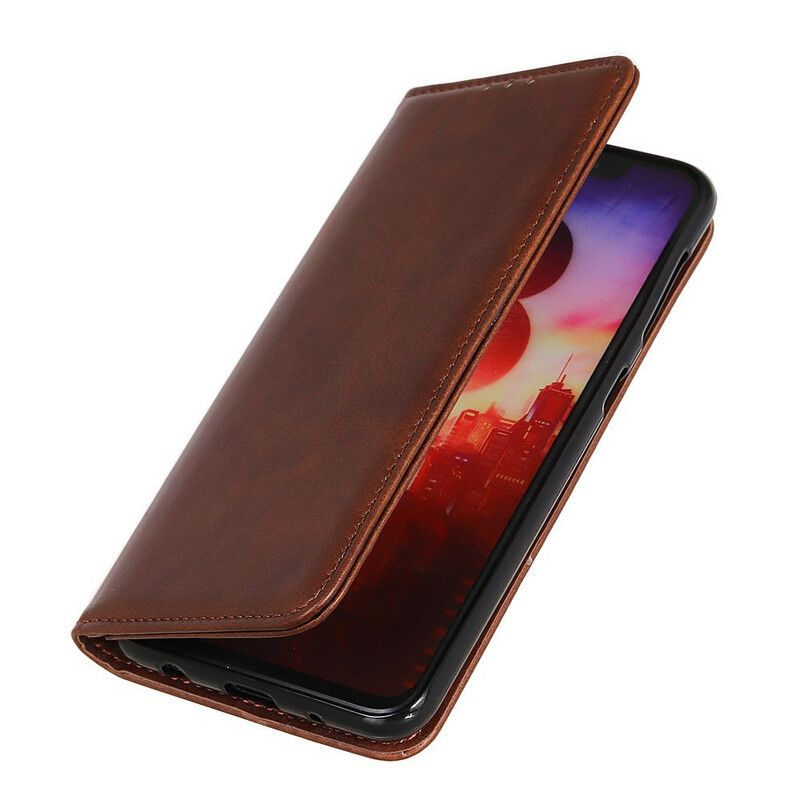 Folio Deksel iPhone 13 Pro Max Litchi Split Leather