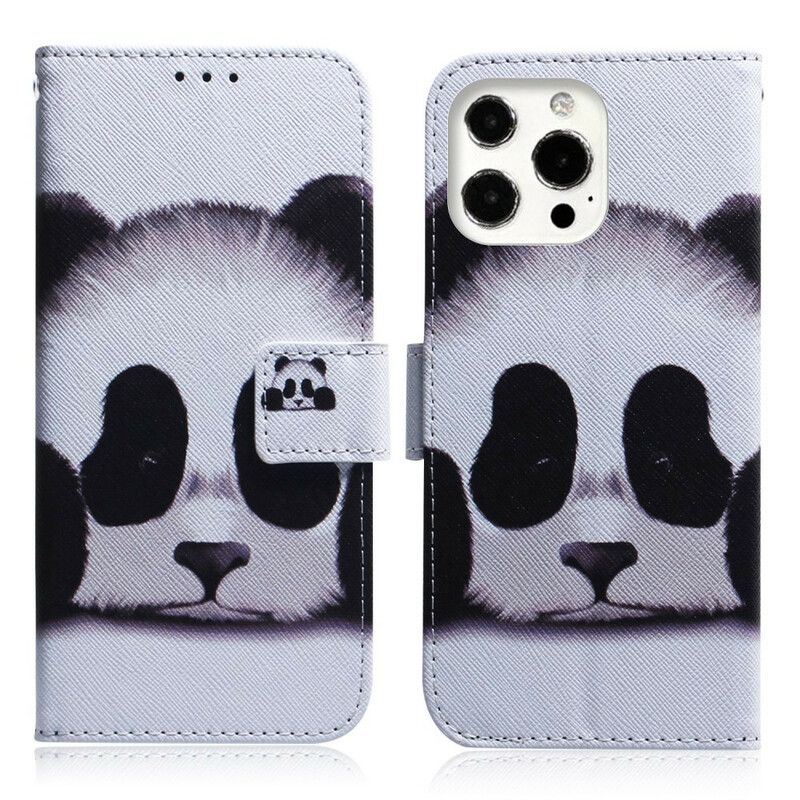 Folio Deksel iPhone 13 Pro Max Panda Face