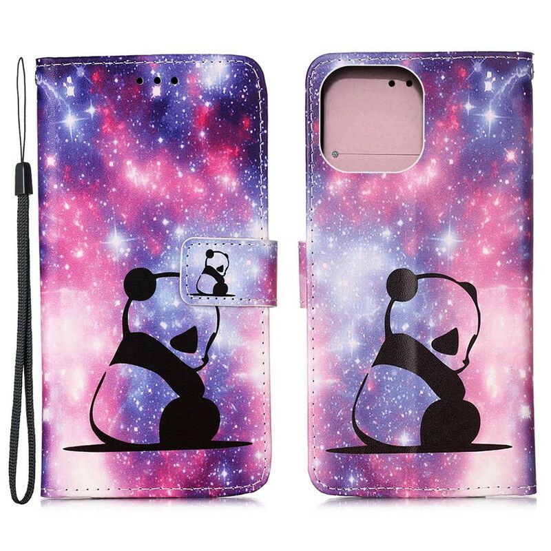 Folio Deksel iPhone 13 Pro Max Panda Galaxy