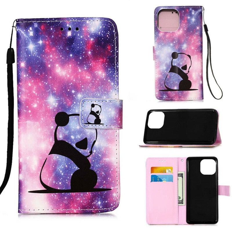 Folio Deksel iPhone 13 Pro Max Panda Galaxy